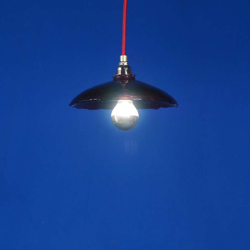 Hanging light 'Eva' in opaline glass - Purple