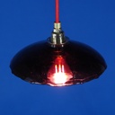 Hanging light 'Eva' in opaline glass - Purple