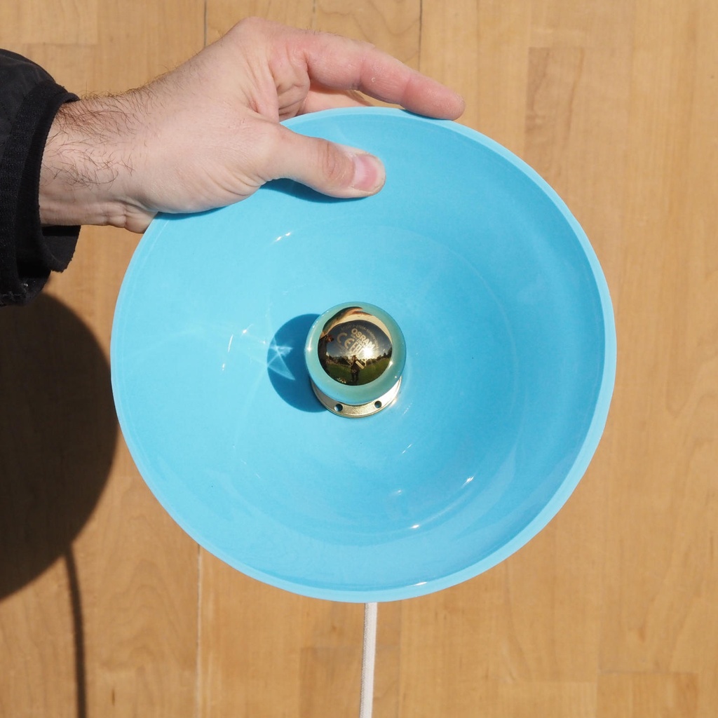 Hanging light 'Nicolo' in opaline glass - Sky blue