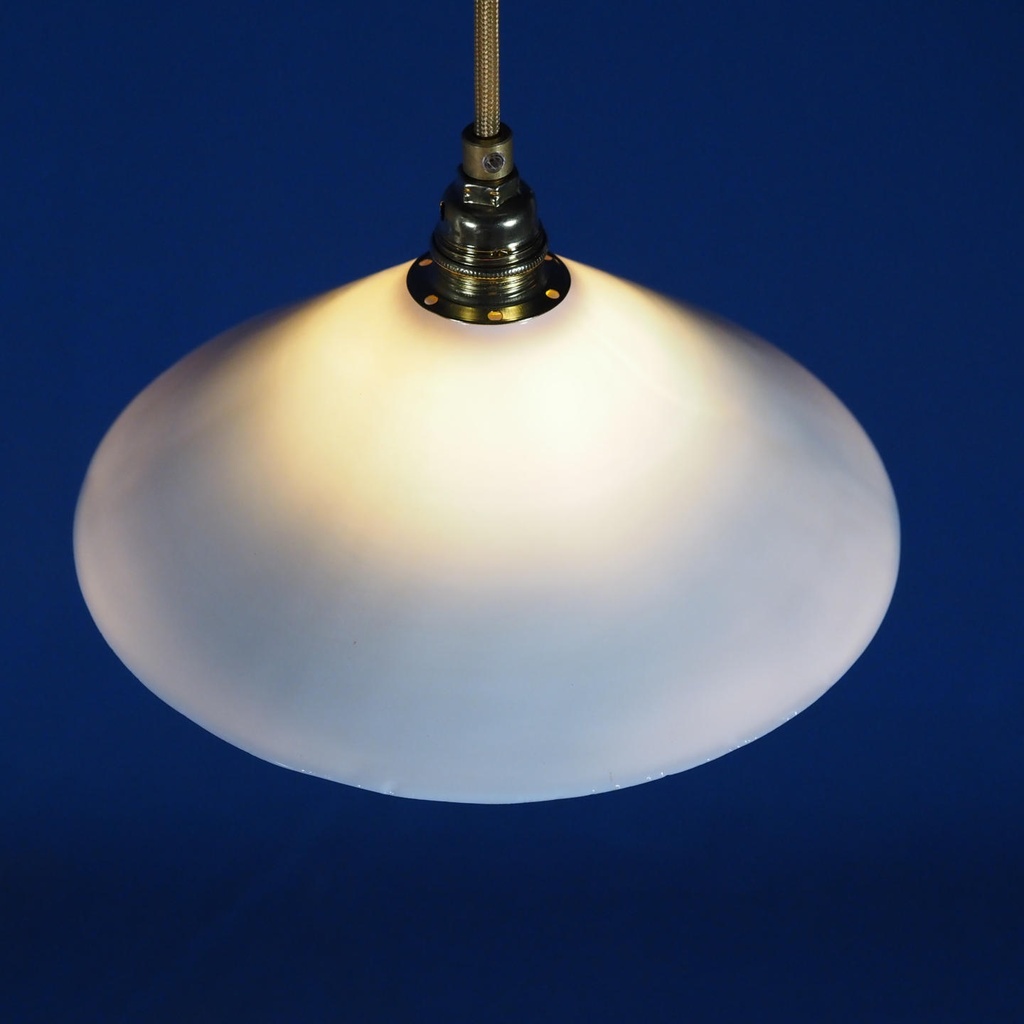 Hanging light 'Nicolo' in opaline glass - White