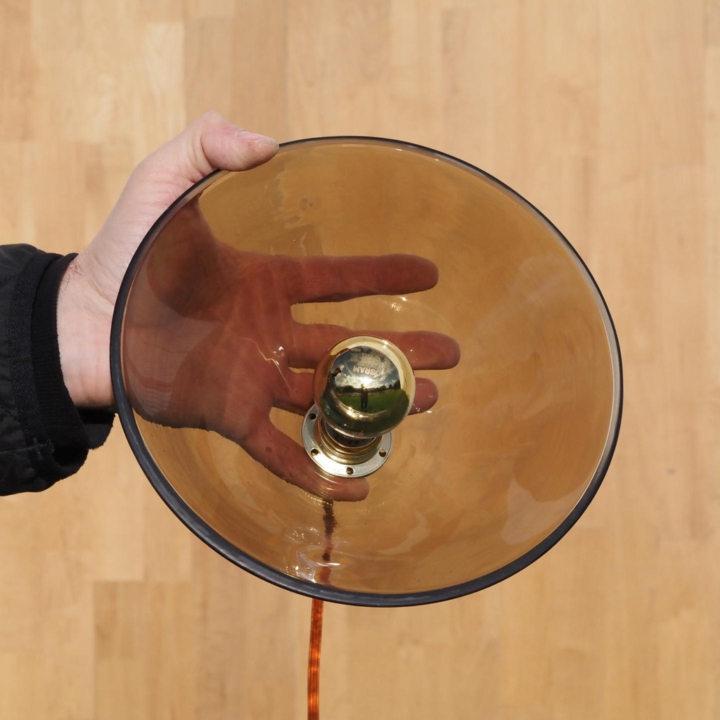 Hanging light 'Nicolo' in opaline glass - Smoked