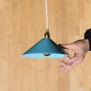 Hanging light 'Nicolo' in opaline glass - Sky blue