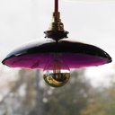 Hanging light 'Eva' in opaline glass - Clear purple