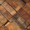 End grain blocks in afzelia wood from the parquet of the former printing house of the Belgian National Bank (7 x 7 cm) - Only available in our physical shop (C-quality)