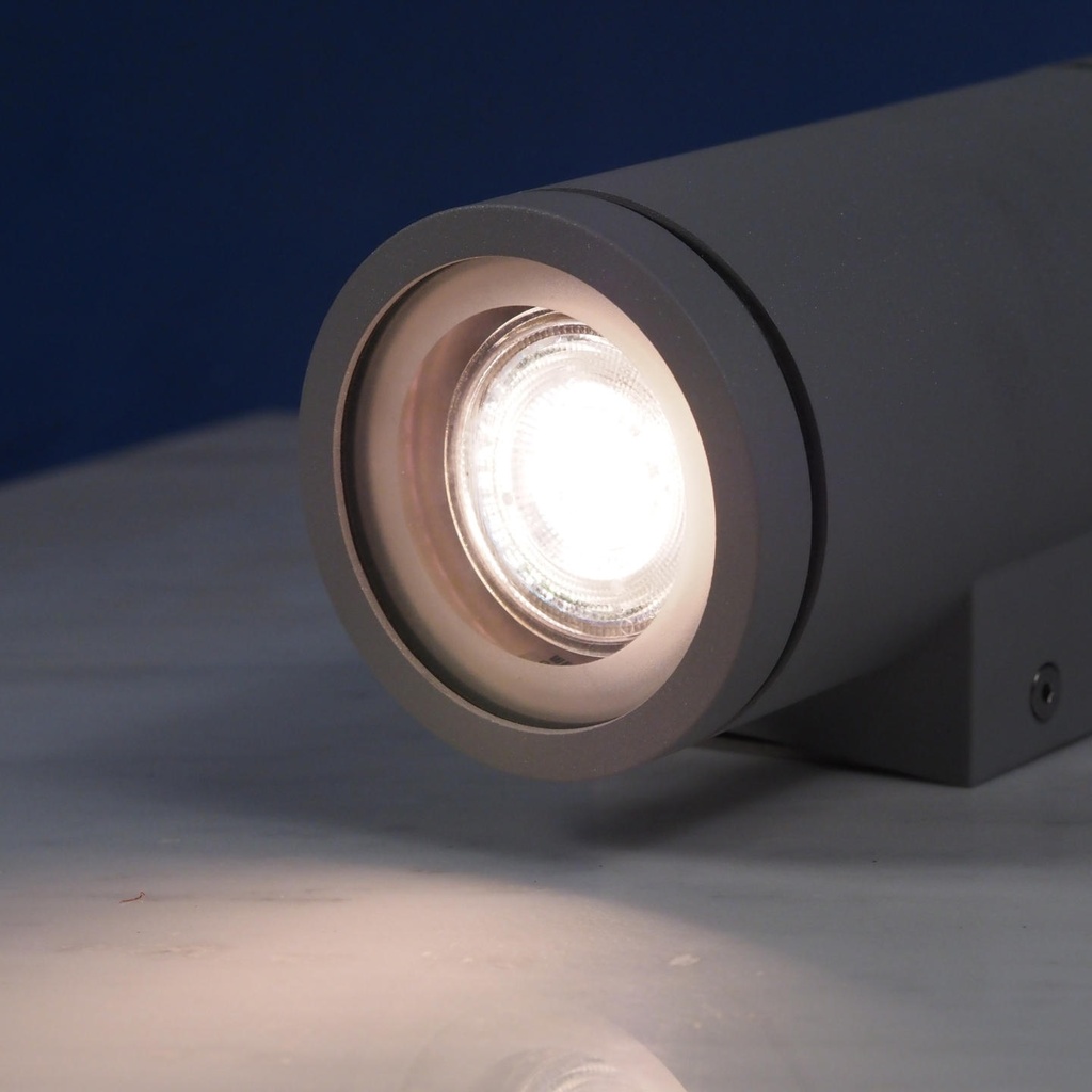 Outdoor wall light 'Tube Up/Down' by Wever & Ducré (IP55) - Grey