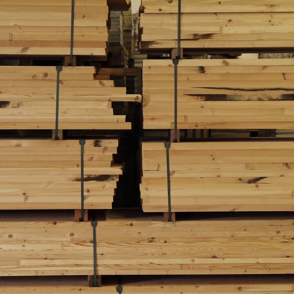 Long planed panel in reclaimed glued laminated timber (L. min 500 x W ...
