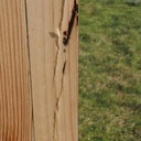 Long planed panel in reclaimed glued laminated timber (L. min 500 x 45 cm)