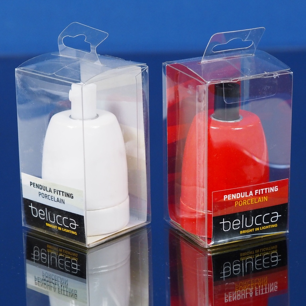 Socket in gloss porcelain by Belucca (E27) - Red or white | Rotor ...