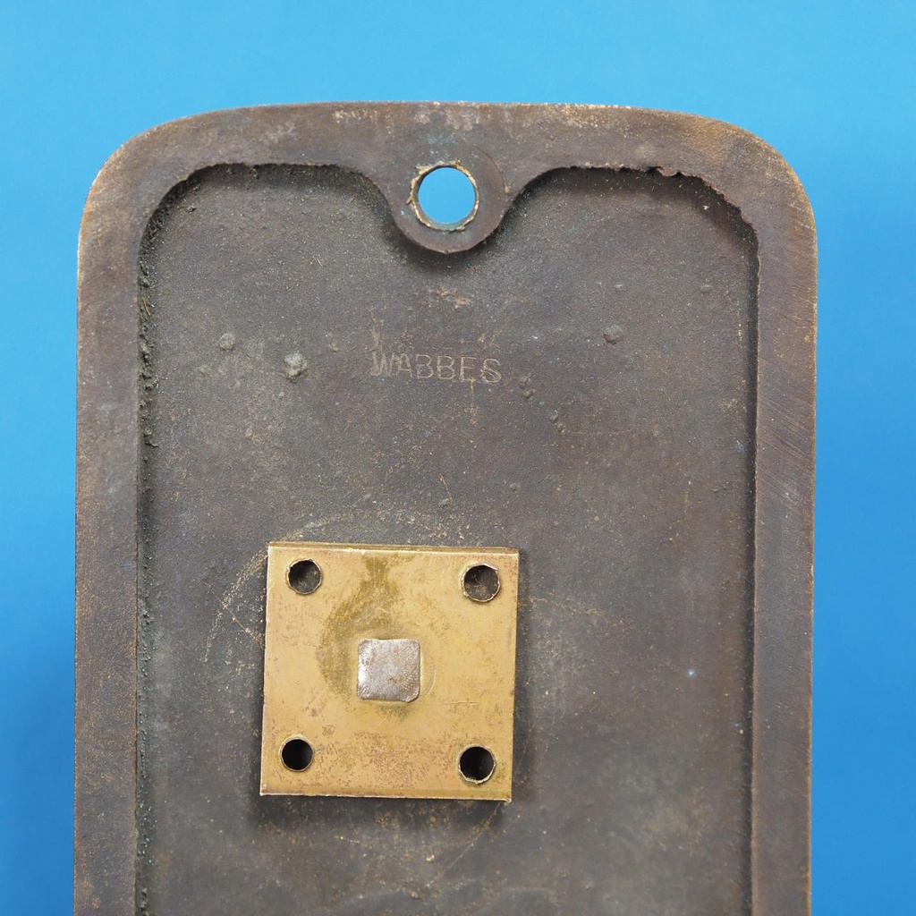 Single door handle in sand-cast bronze by Jules Wabbes from the Générale de Banque - Fixed (Left)