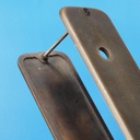 Double door plate in sand-cast bronze by Jules Wabbes from the Générale de Banque - Hole on one side (Right)