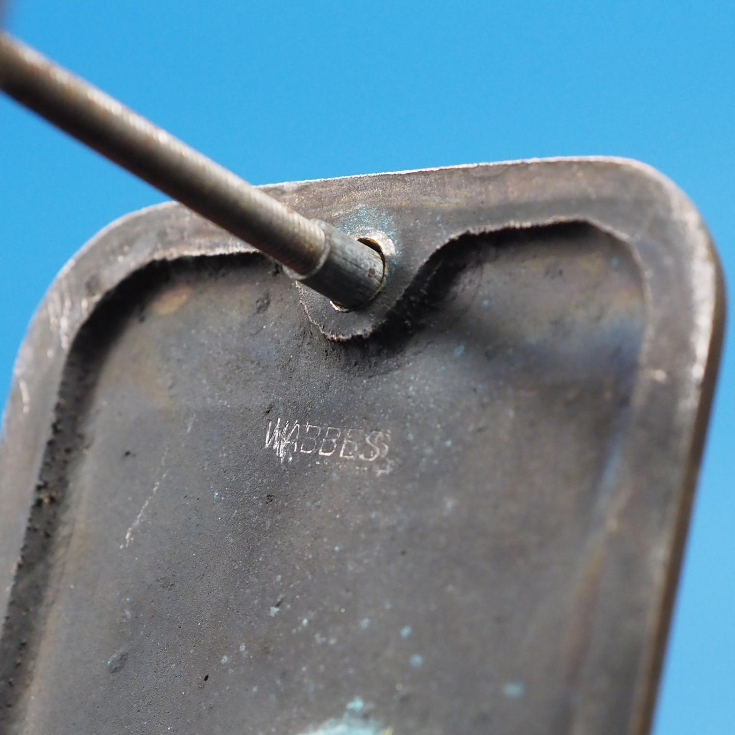 Double door plate in sand-cast bronze by Jules Wabbes from the Générale de Banque - Hole on one side (Right)