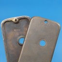 Double door plate in sand-cast bronze by Jules Wabbes from the Générale de Banque - Hole on both sides (Right or Left)