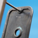 Double door plate in sand-cast bronze by Jules Wabbes from the Générale de Banque - Hole on both sides (Right or Left)