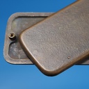 Single door plate in sand-cast bronze by Jules Wabbes from the Générale de Banque