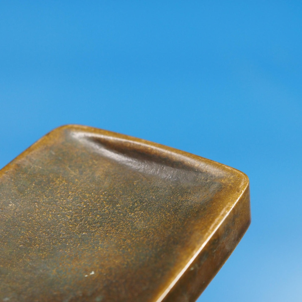 Single door pull handle in sand-cast bronze by Jules Wabbes from the Générale de Banque