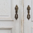 Double door in painted solid wood (H. 295,5 cm x W. 142 cm) - Right