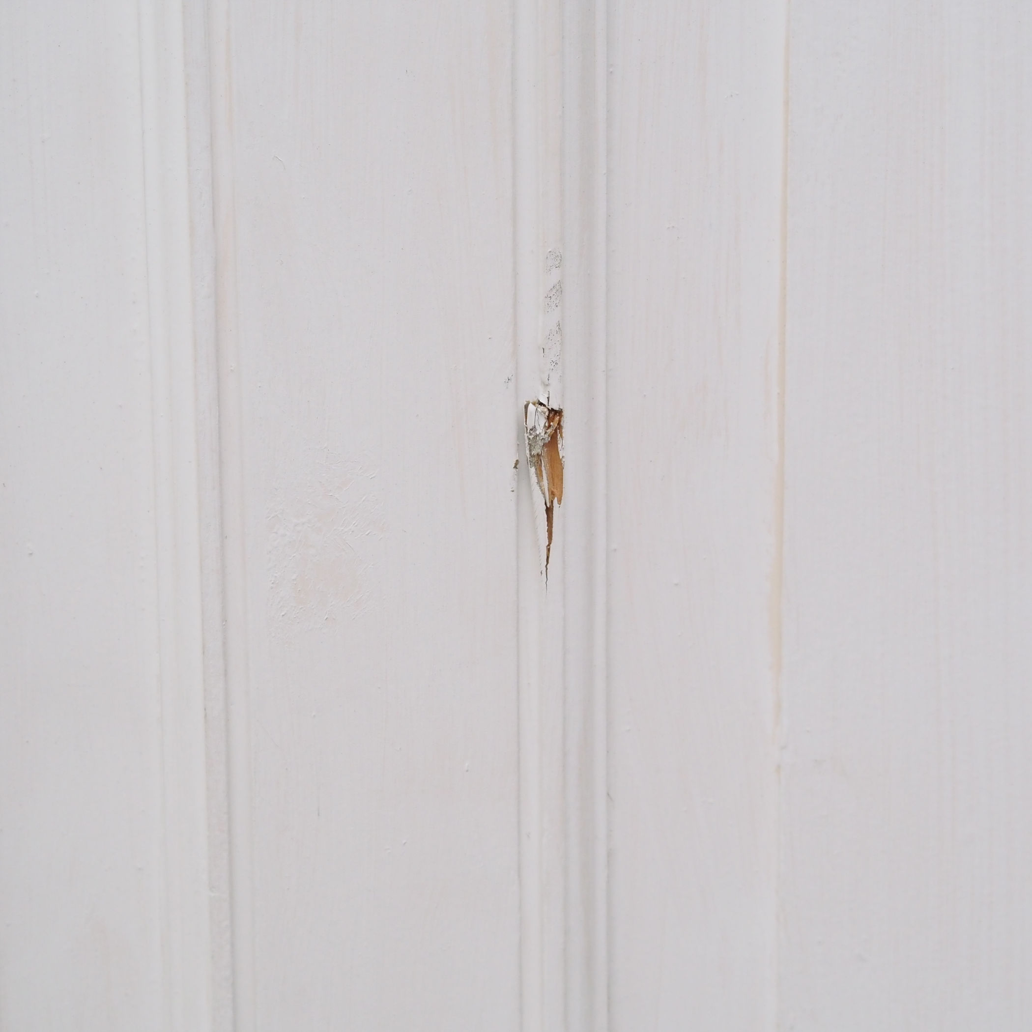 Double door in painted solid wood and textured glass panels (H. 296,5 cm x W. 140 cm) - Right