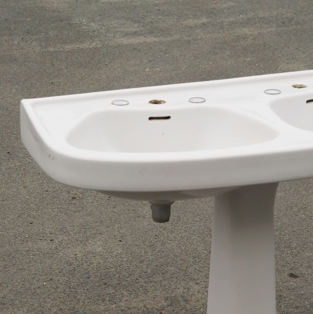 Double pedestal bathroom sink by de Sphinx