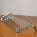 Bathroom shelf in clear tempered glass