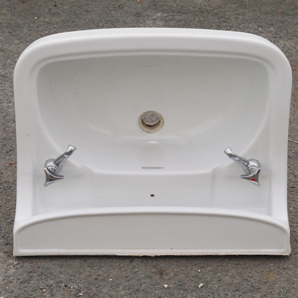 Bathroom sink with shelf in glazed ceramic by Sphinx