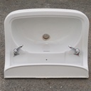 Bathroom sink with shelf in glazed ceramic by Sphinx