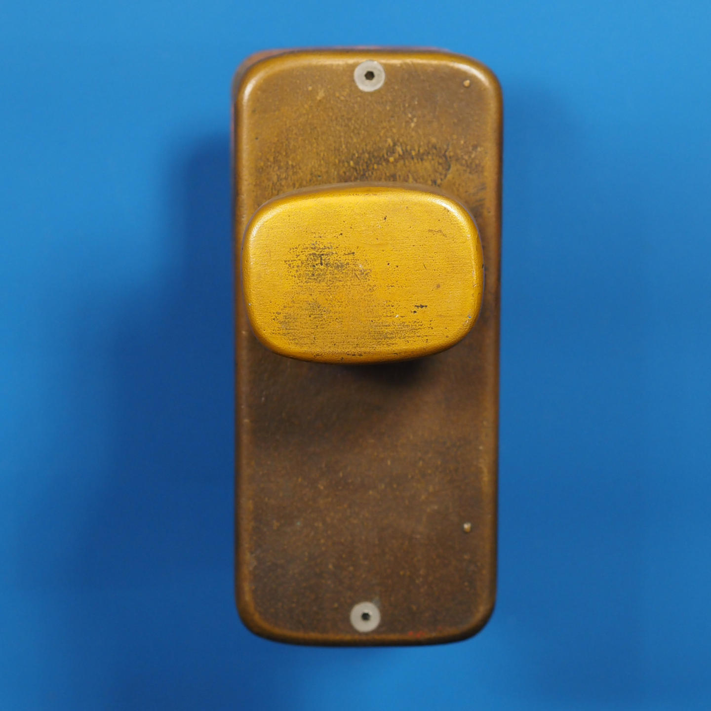 Double door handle in sand-cast bronze by Jules Wabbes from the Générale de Banque - Fixed (Right or Left)