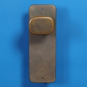 Double door handle in sand-cast bronze by Jules Wabbes from the Générale de Banque - Swivel (Right/Left)