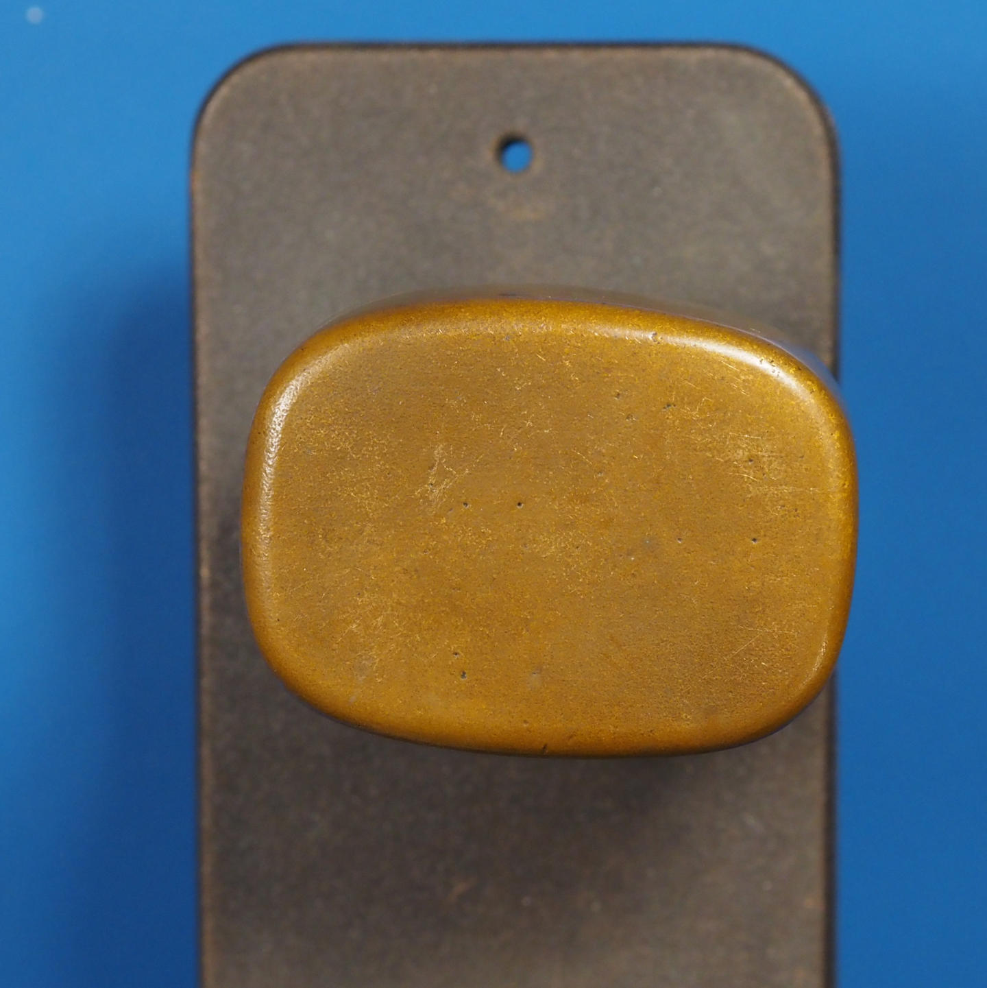 Double door handle in sand-cast bronze by Jules Wabbes from the Générale de Banque - Swivel (Right/Left)