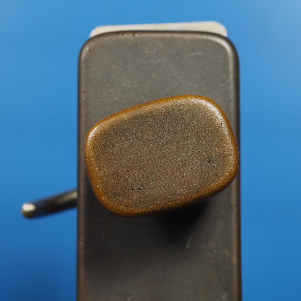 Double door handle in chrome brass and sand-cast bronze by Jules Wabbes from the Générale de Banque - Swivel (Right or Left)