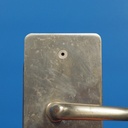 Double door handle in chrome brass and sand-cast bronze by Jules Wabbes from the Générale de Banque - Swivel (Right or Left)