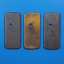 Single handle plate in sand-cast bronze by Jules Wabbes from the Générale de Banque