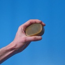 Oval knob in sand-cast bronze by Jules Wabbes from the Générale de Banque (with or without stuck spindle)