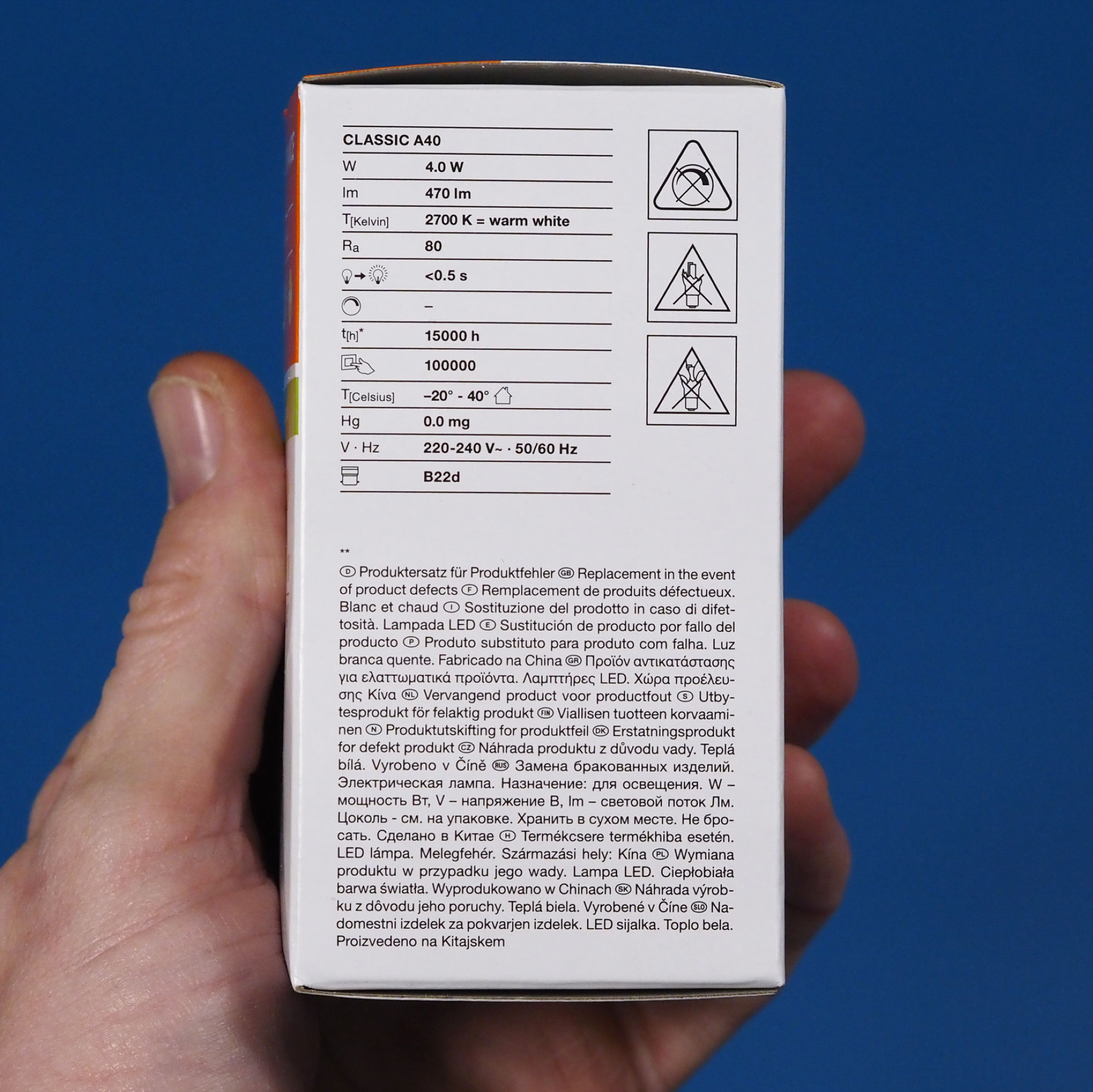 Bulb &quot;Ledvance classic A40 frosted glass&quot; (bayonet) Energy class E