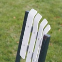 Stackable outdoor chair 'Flotille' by SIF from the Park of Versailles Palace