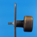 Single door handle with fixing holes in sand-cast bronze by Jules Wabbes from the Générale de Banque - Swivel (Right)