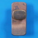 Single door pull handle in sand-cast bronze by Jules Wabbes from the Générale de Banque - Fixed (Right)