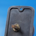 Single door handle with key and fixing holes in sand-cast bronze by Jules Wabbes from the Générale de Banque - Swivel (Left)