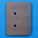 Single handle plate with keyhole in sand-cast bronze by Jules Wabbes from the Générale de Banque (Right)