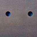 Single handle plate with keyhole in sand-cast bronze by Jules Wabbes from the Générale de Banque (Right)