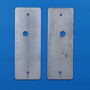 Double handle plate in chrome-plated brass from the Générale de Banque - Hole on both sides (Right/Left)