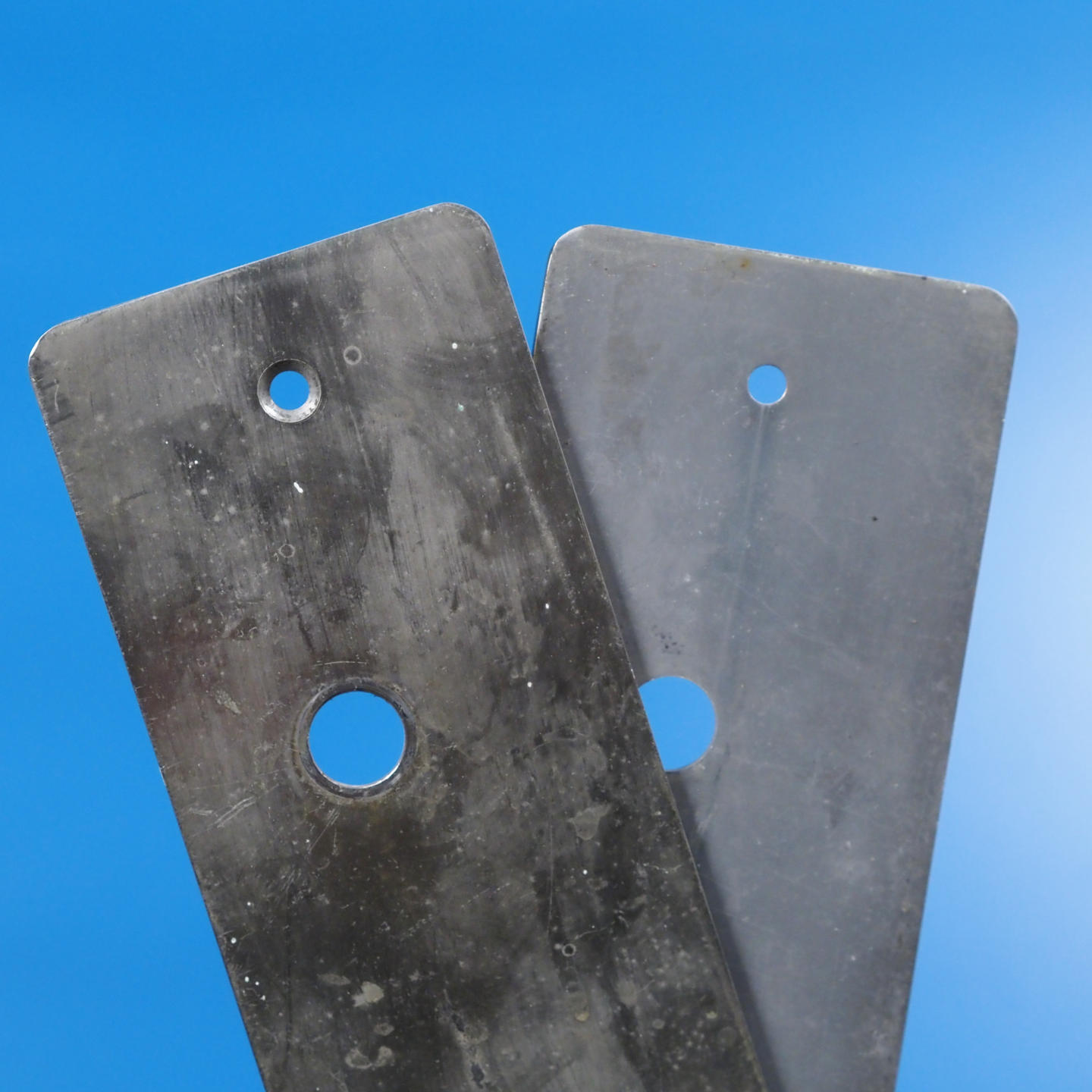 Double handle plate in chrome-plated brass from the Générale de Banque - Hole on both sides (Right/Left)