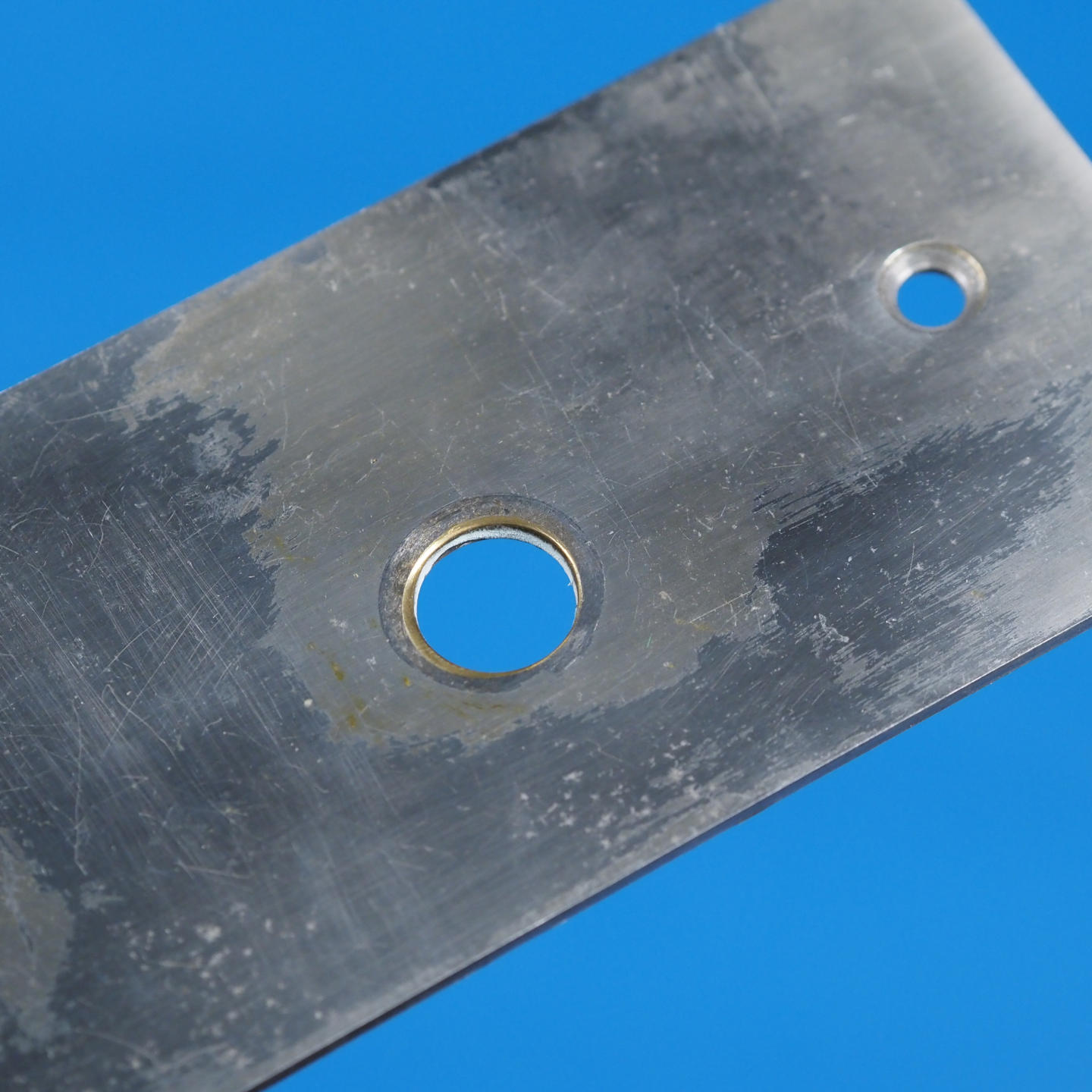 Single handle plate in chrome-plated brass from the Générale de Banque (Left)