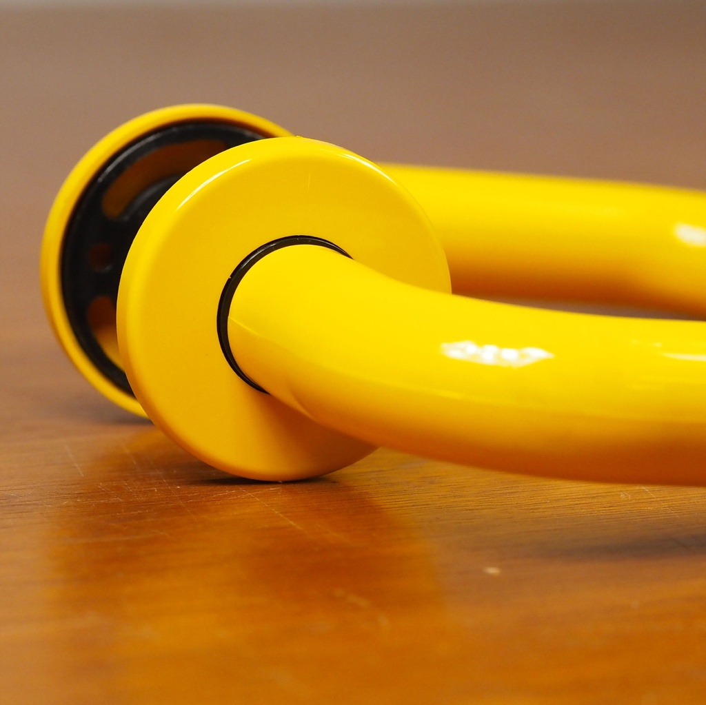 Door handle in nylon with key rosettes - Yellow
