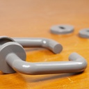 Door handle in nylon with key rosettes - Grey