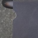 Black stackable chair by Pierre-Emmanuel Vandeputte (with various coloured corners)