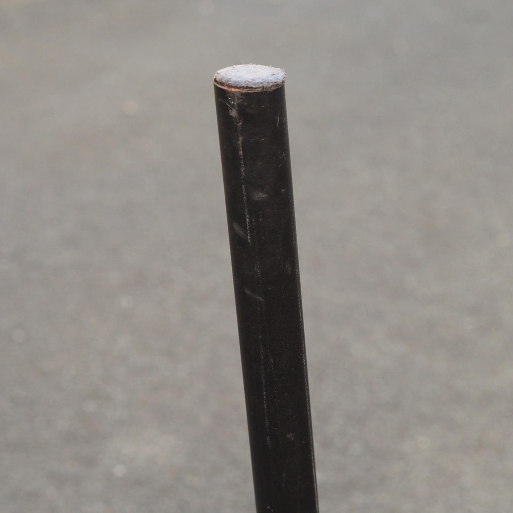 Black stackable chair by Pierre-Emmanuel Vandeputte (with various coloured corners)