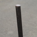 Black stackable chair by Pierre-Emmanuel Vandeputte (with various coloured corners)