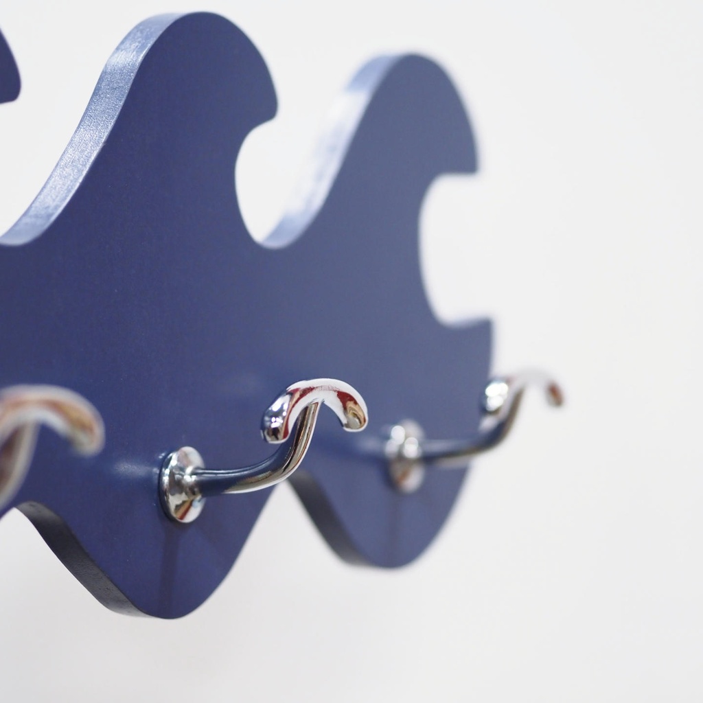 Coat hook 'Waves' in particleboard with 3 hooks