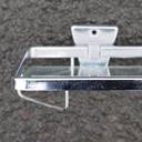 Bathroom shelf in chromed steel and clear tempered glass by Geesa