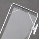 Bathroom shelf in chromed steel and clear tempered glass by Geesa